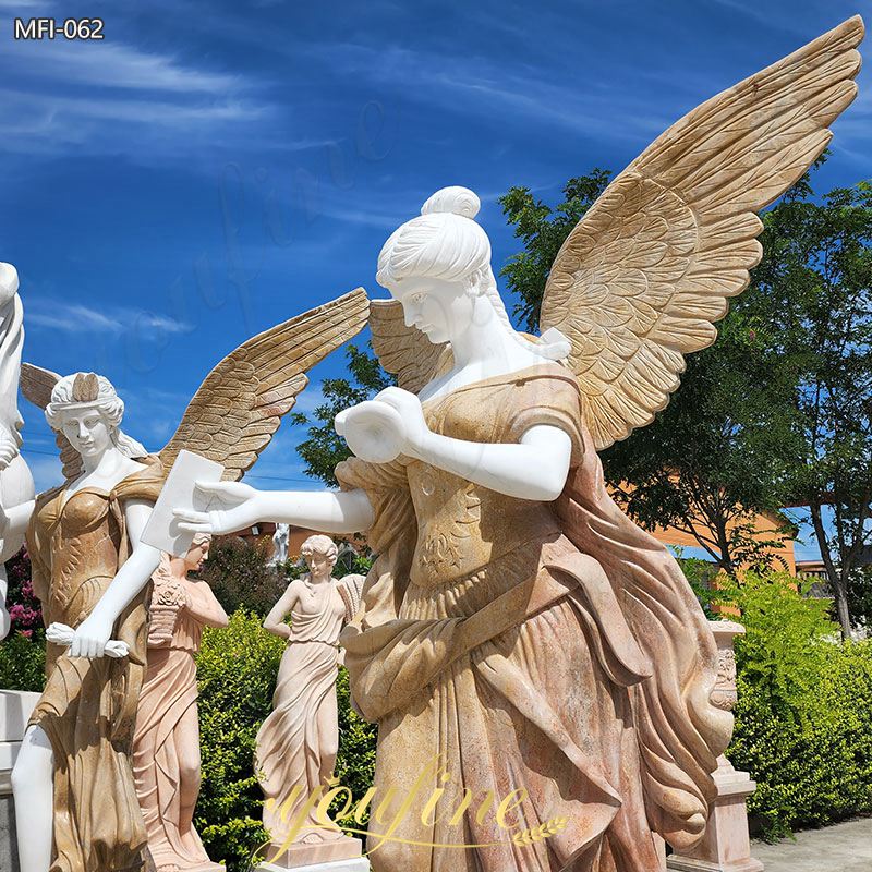 Outdoor-Garden-Marble-Winged-Angel-Statue-for-Sale 2