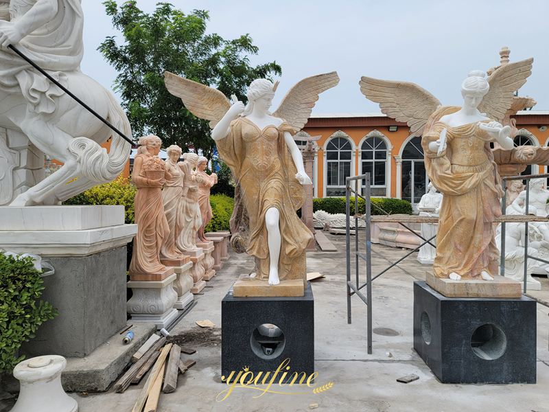 Outdoor-Garden-Marble-Winged-Angel-Statue-for-Sale 2