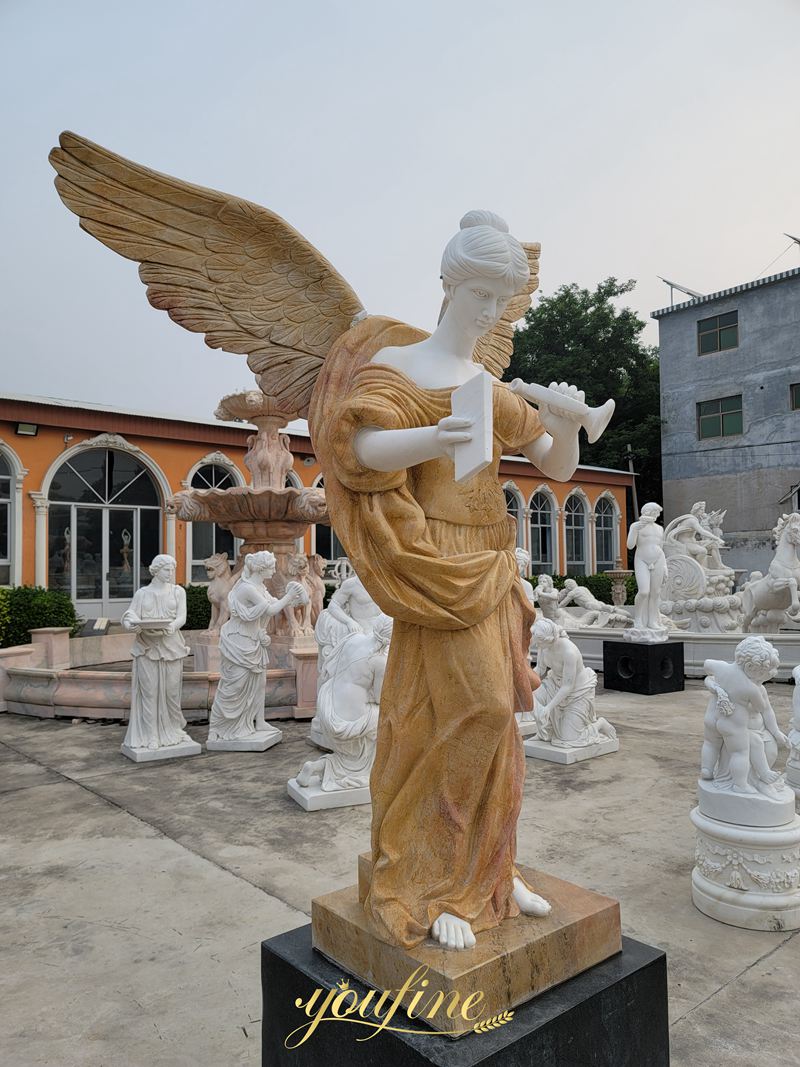 Outdoor-Garden-Marble-Winged-Angel-Statue-for-Sale 3